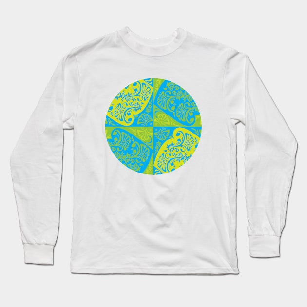 Floral Motif - circular Long Sleeve T-Shirt by 40degreesSouth